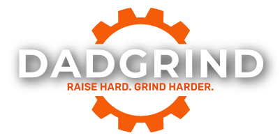 Dadgrind Logo – Raise Hard. Grind Harder.