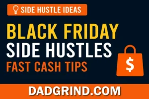 Black Friday side hustles thumbnail – fast cash tips for dads | Dadgrind